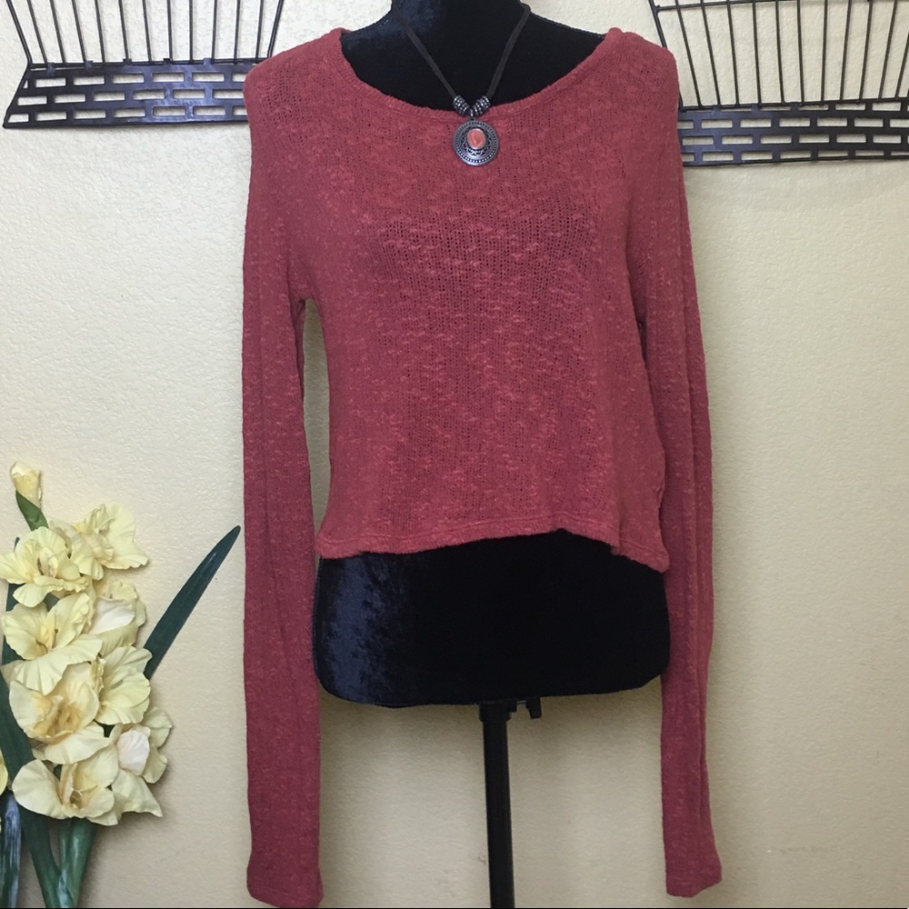Forever 21 Terra Cotta Cropped Sweater
